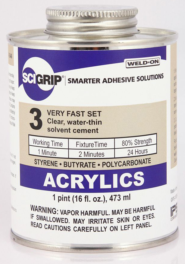 1 PINT WELD-ON #3 (ACRYLIC) - Acrylic Cements